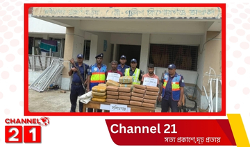 বাঞ্ছারামপুরে ৭০ কেজি গাঁজাসহ ২ পাচারকারী গ্রেপ্তার  নৌকা জব্দ
