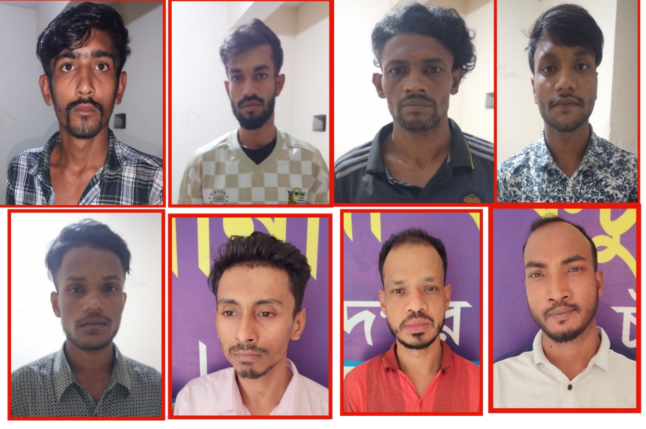 চাঁদপুরে কচুয়ায় পুলিশের বিশেষ অভিযানে ইয়াবা ও গাঁজাসহ গ্রেপ্তার আট